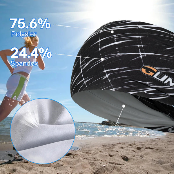 Gros plan sur le matériau en polyester et élasthanne doté d'une propriété antidérapante.