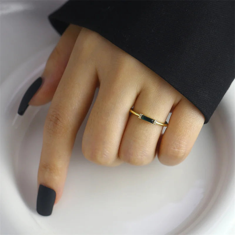 Adjustable Zircon Heart Rings for Women