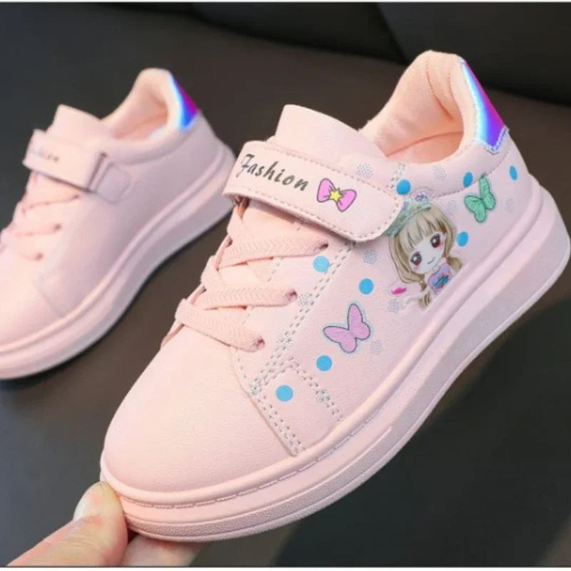 White Leather Shoes for Baby Girls