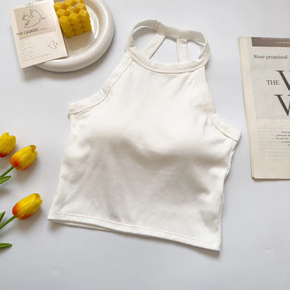 Débardeur en maille à épaules dénudées pour femme