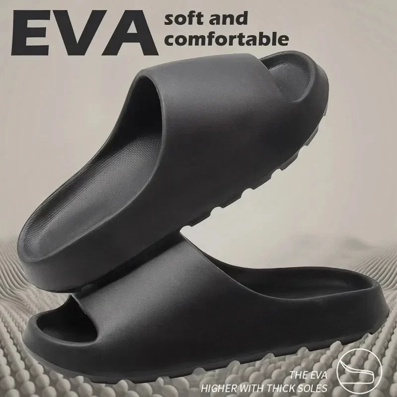 Thick Sole EVA Slides for Men & Women – Soft Bottom Beach Sandals Non-Slip Slippers