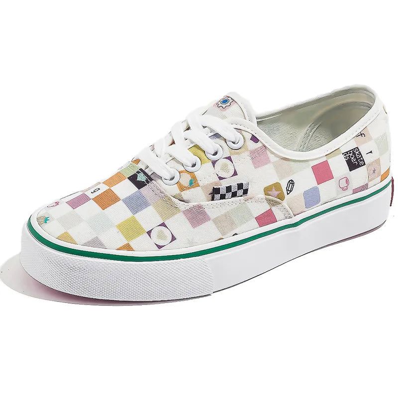 Frühling Candy Color Classic Plateau Canvas Schuhe Damen Sneakers