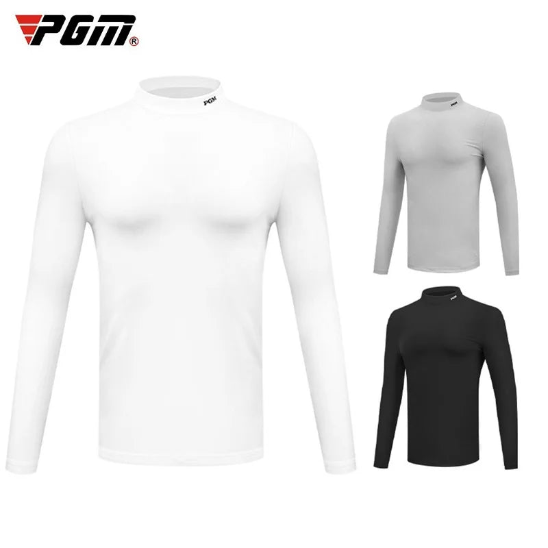 Herren-Thermo-Golfshirt mit O-Ausschnitt für den Winter