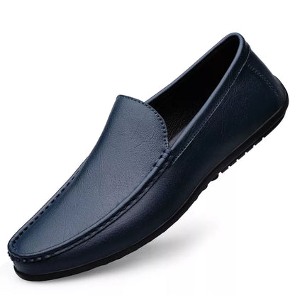 Mocassins en cuir véritable souple pour hommes