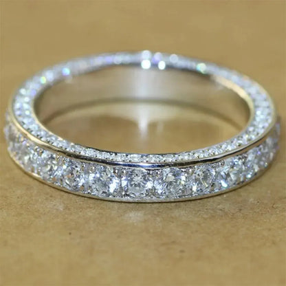 Women’s Full Pave Crystal Zircon Wedding Ring