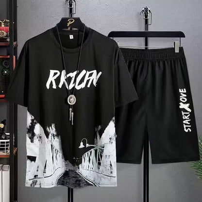 Survêtements d'été en tissu polyester à manches courtes