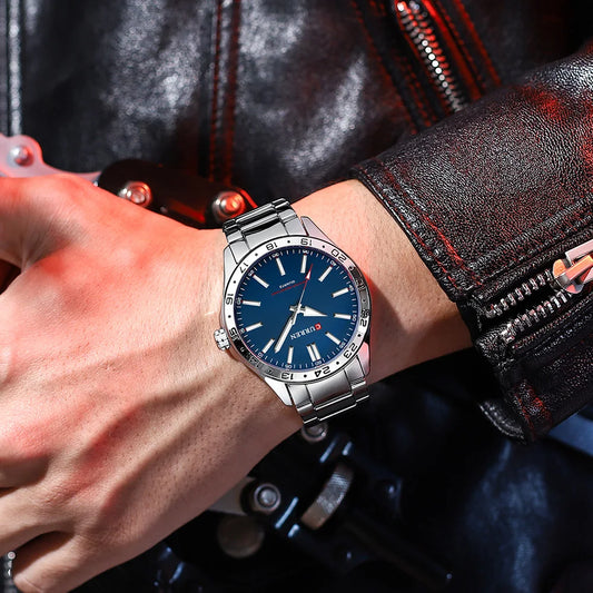 Montres ultra fines pour hommes - Montre simple pour hommes d'affaires en acier inoxydable