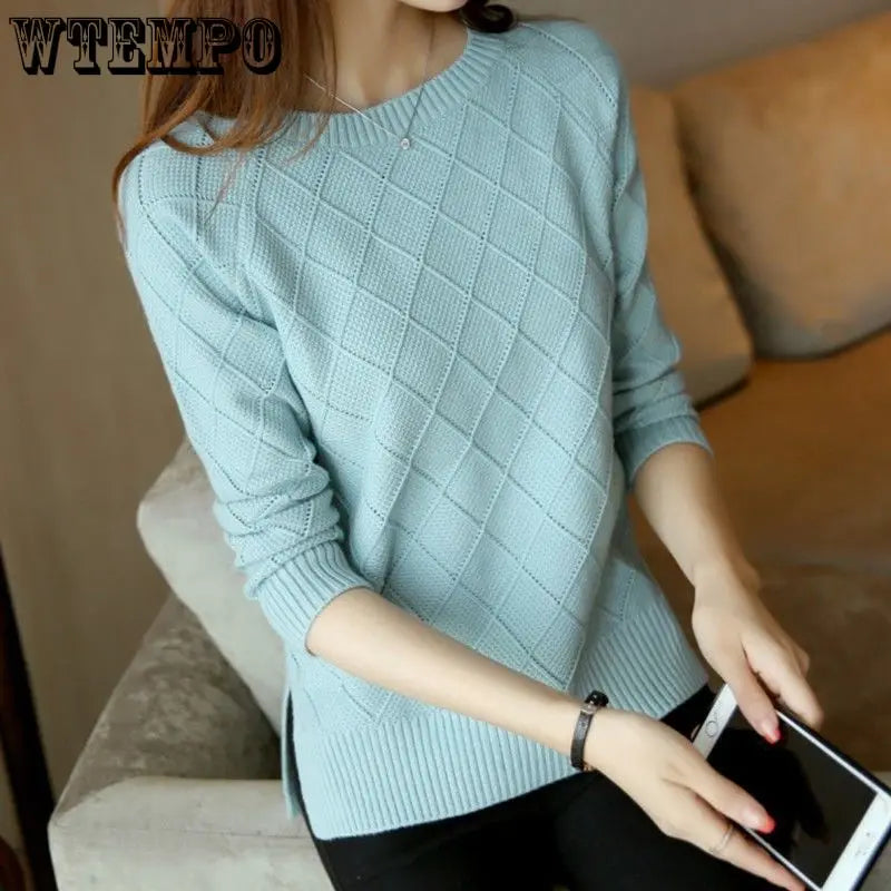 Slim Elastic Knit Women's Sweater