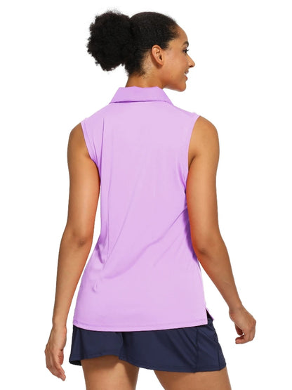 Women's Sleeveless Quick-Dry Golf Tops for Outdoor Sports