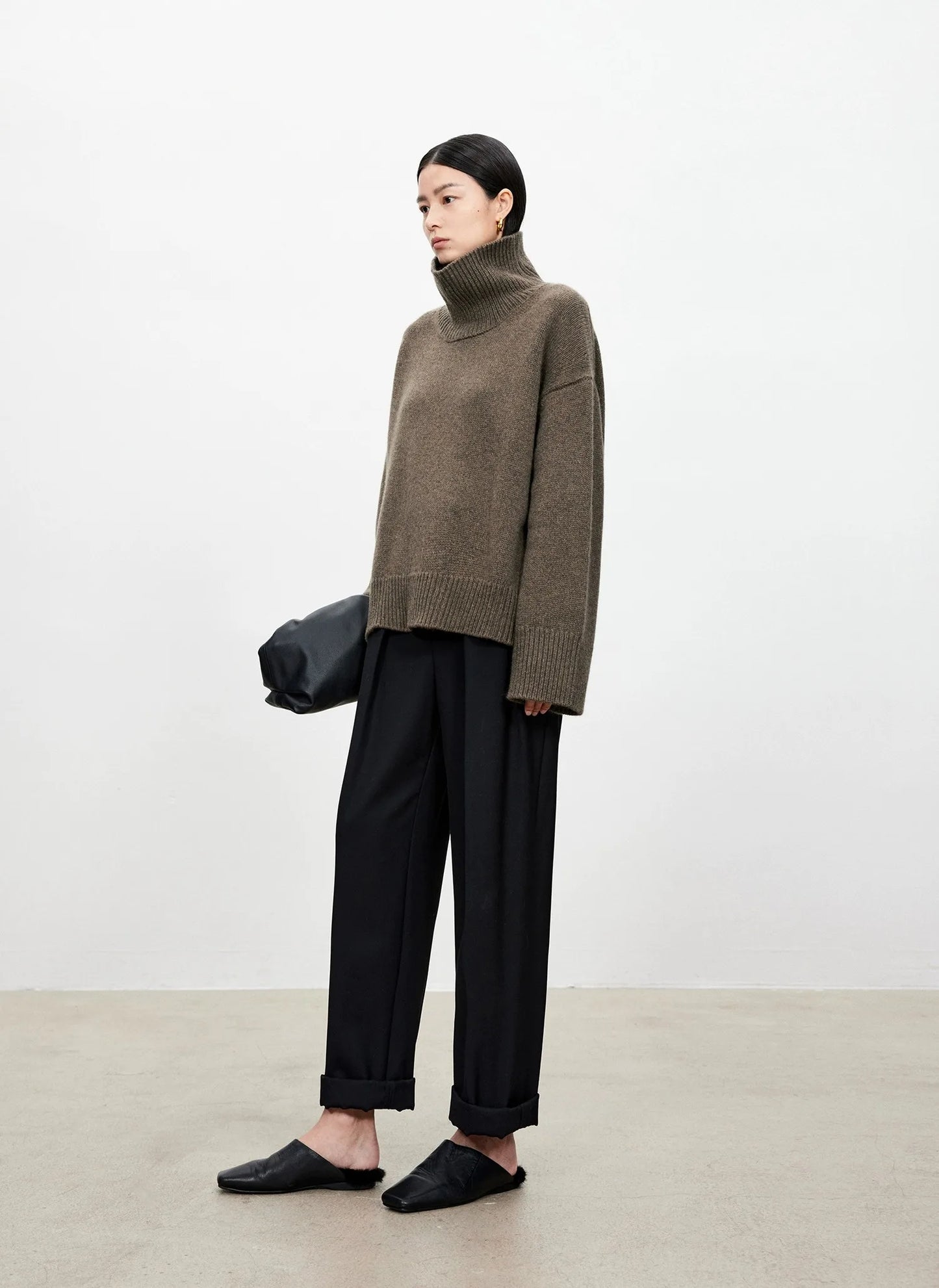 Schicker übergroßer Rollkragenpullover für Damen