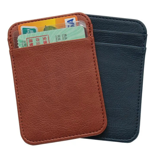 Genuine Leather Thin Credit Card Wallet for Men