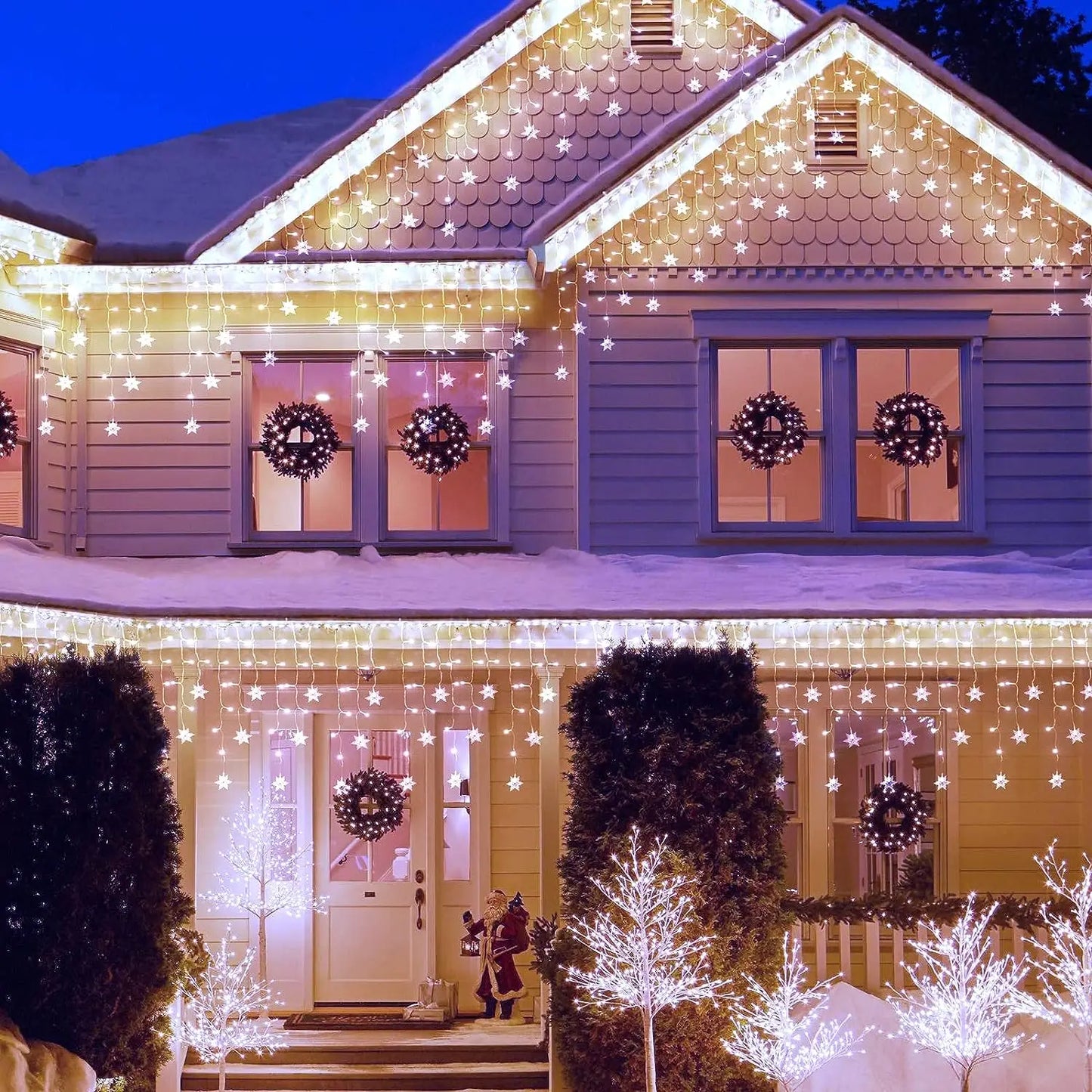 Lumières LED de Noël en forme de flocon de neige