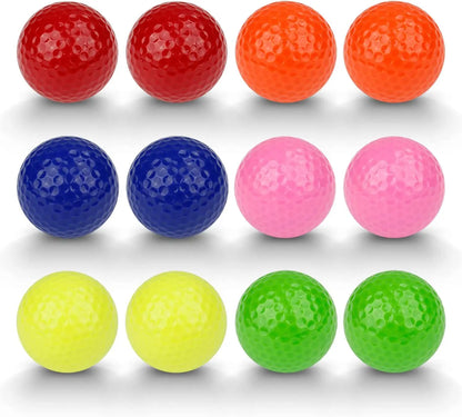 6 Stück/Packung bunte Minigolfbälle – zweiteilige Golf-Übungsbälle