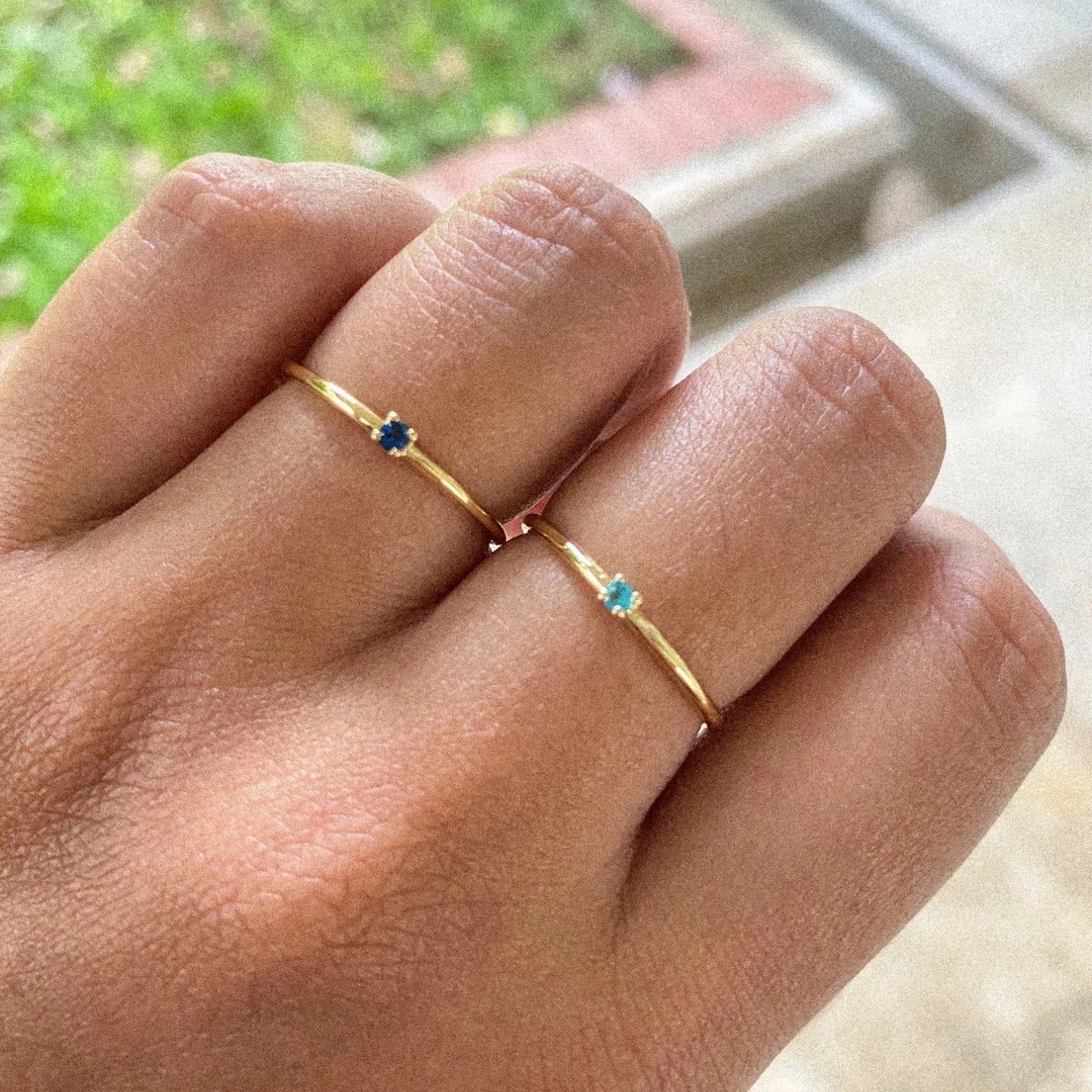 Women Gold Zirconia Pinky Ring