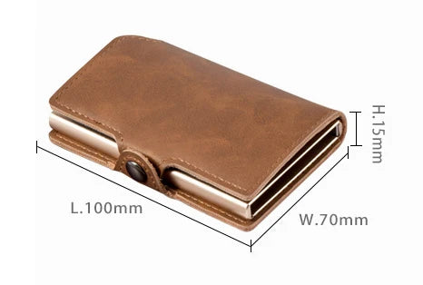 Slim RFID-Blocking Wallet With Pop-up Money Clip