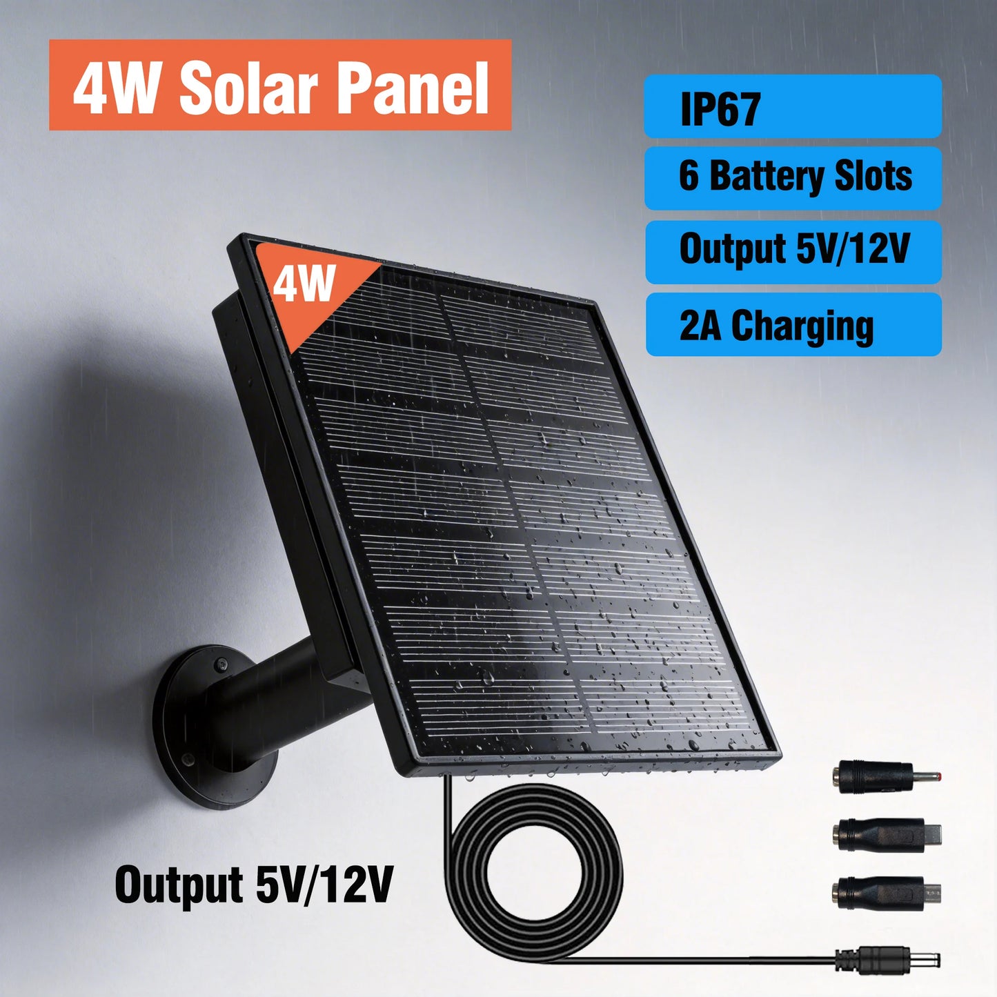 Foldable 4W Waterproof Micro USB Solar Panel