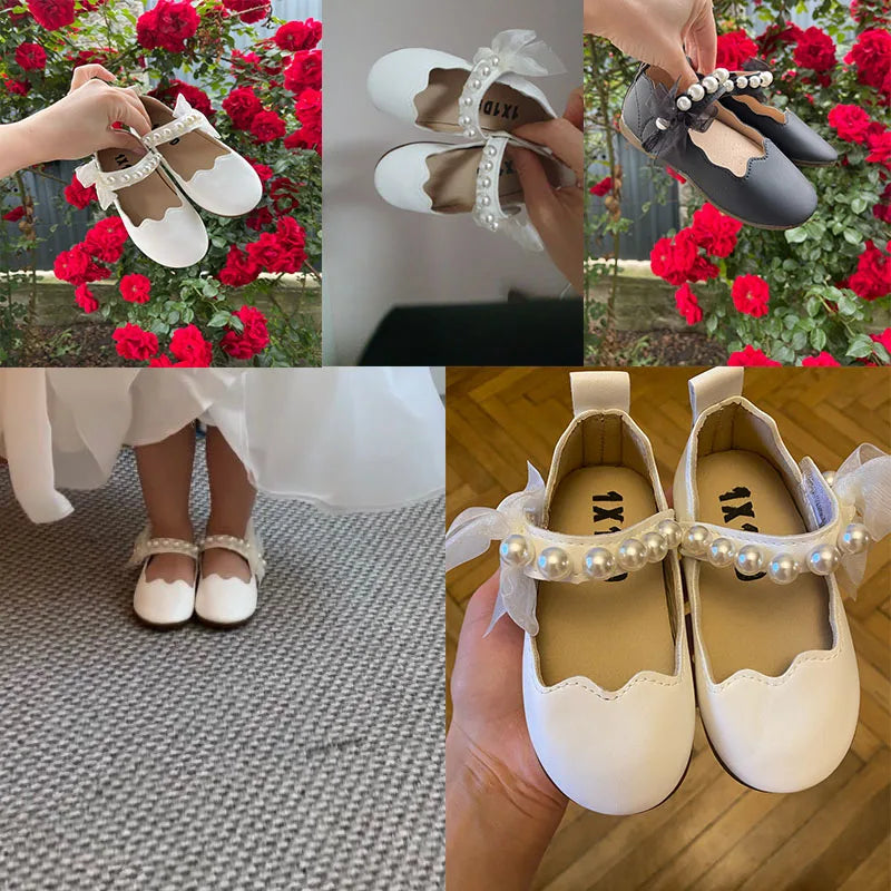 Pearl Princess Bow Flats Shoes