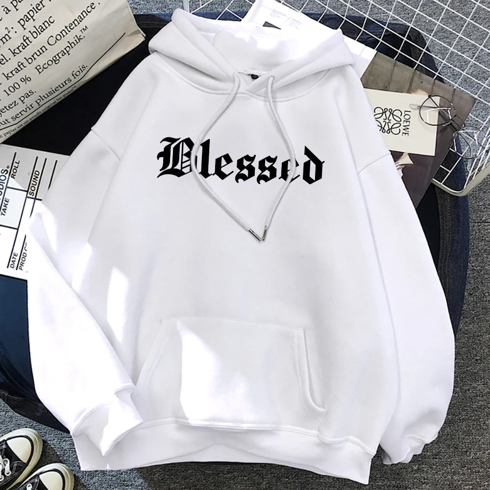 Blessed Creativity Sweat à capuche pour femme – Pull ample en polaire Hip Hop