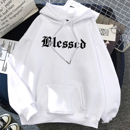 Blessed Creativity Sweat à capuche pour femme – Pull ample en polaire Hip Hop