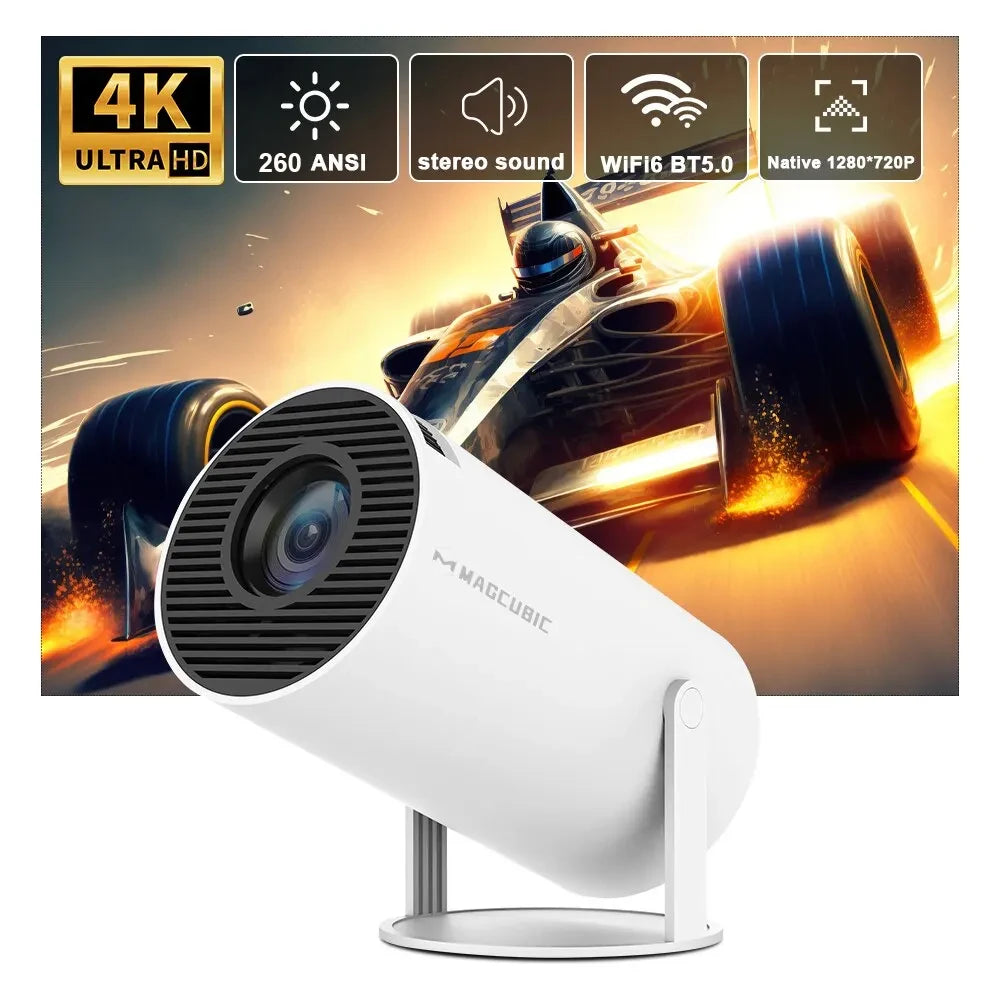 Projector HY300 Pro 4K Android 11 Dual Wifi6 260ANSI All winner H713 BT5.0 1080P 1280*720P Home Cinema Outdoor Projector