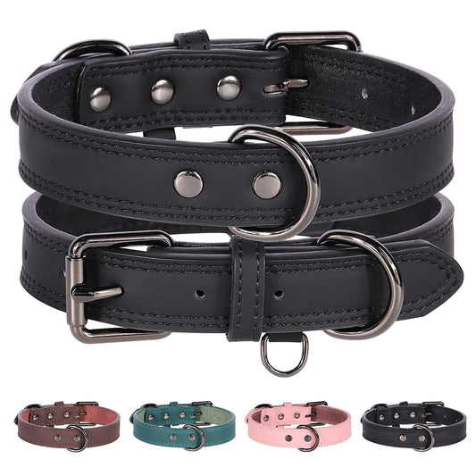 Leather Dog Collar - Durable Pet Dog Collars