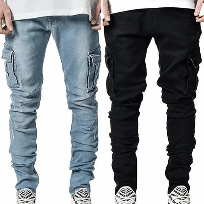 Versatile Men's Denim Cargo Pants