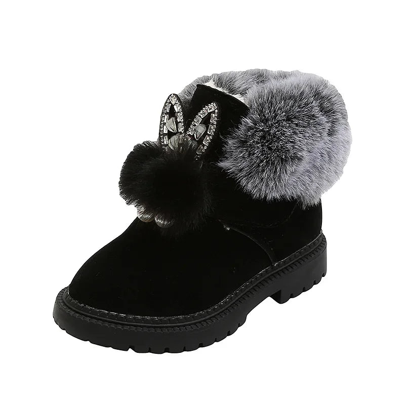 Winter Warm Soft Bottom Princess Snow Boots - Leather Sport Shoes