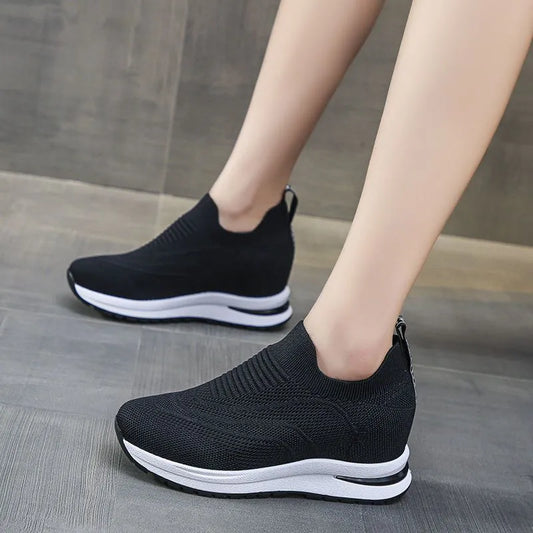 Vulcanize Lace-up Mesh Breathable Women Casual Shoes