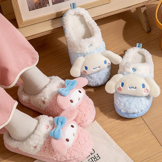 Hello Kitty Winter Plush Non Slip Slippers