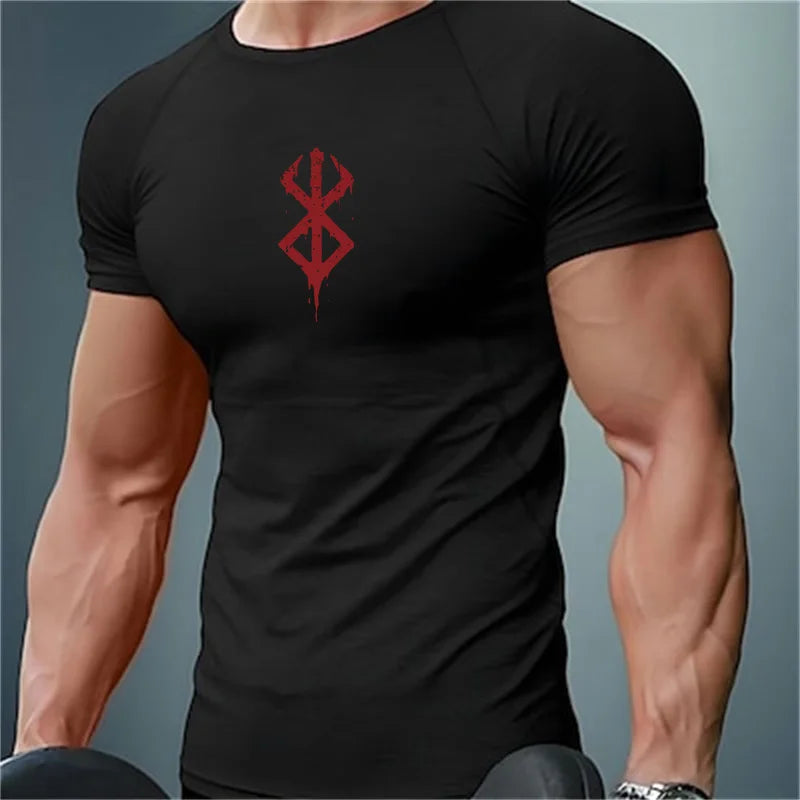 Kurzarm-Kompressionsshirt für Herren – Sportliches Rashguard-T-Shirt für Fitnessstudio und Training