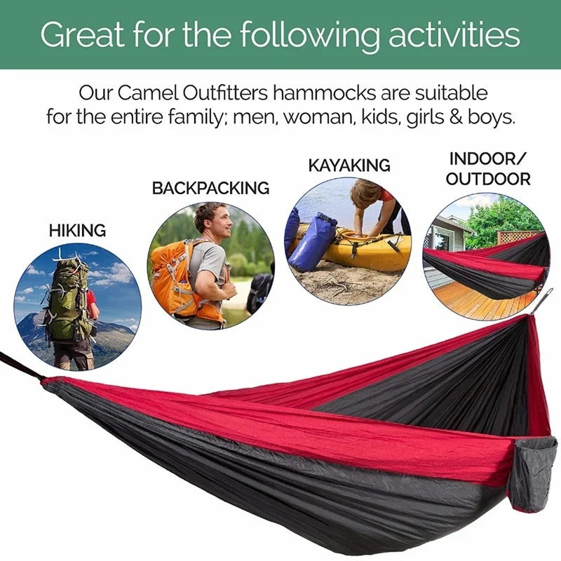 Double Person outdoor Parachute Hammock & Straps