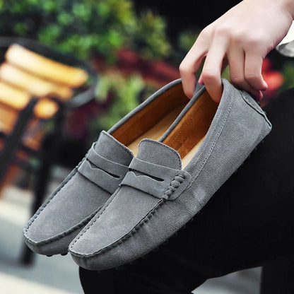 Modische Loafer aus echtem Leder für Herren – Slip-On-Mokassins