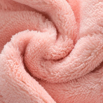 Fast-Drying Coral Velvet Kitchen Towels