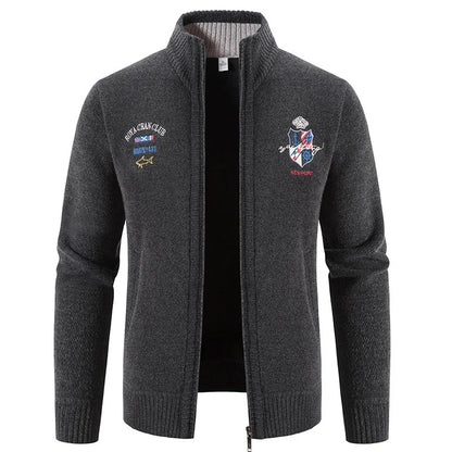 Warme Strickjacke mit Reißverschluss für Herren