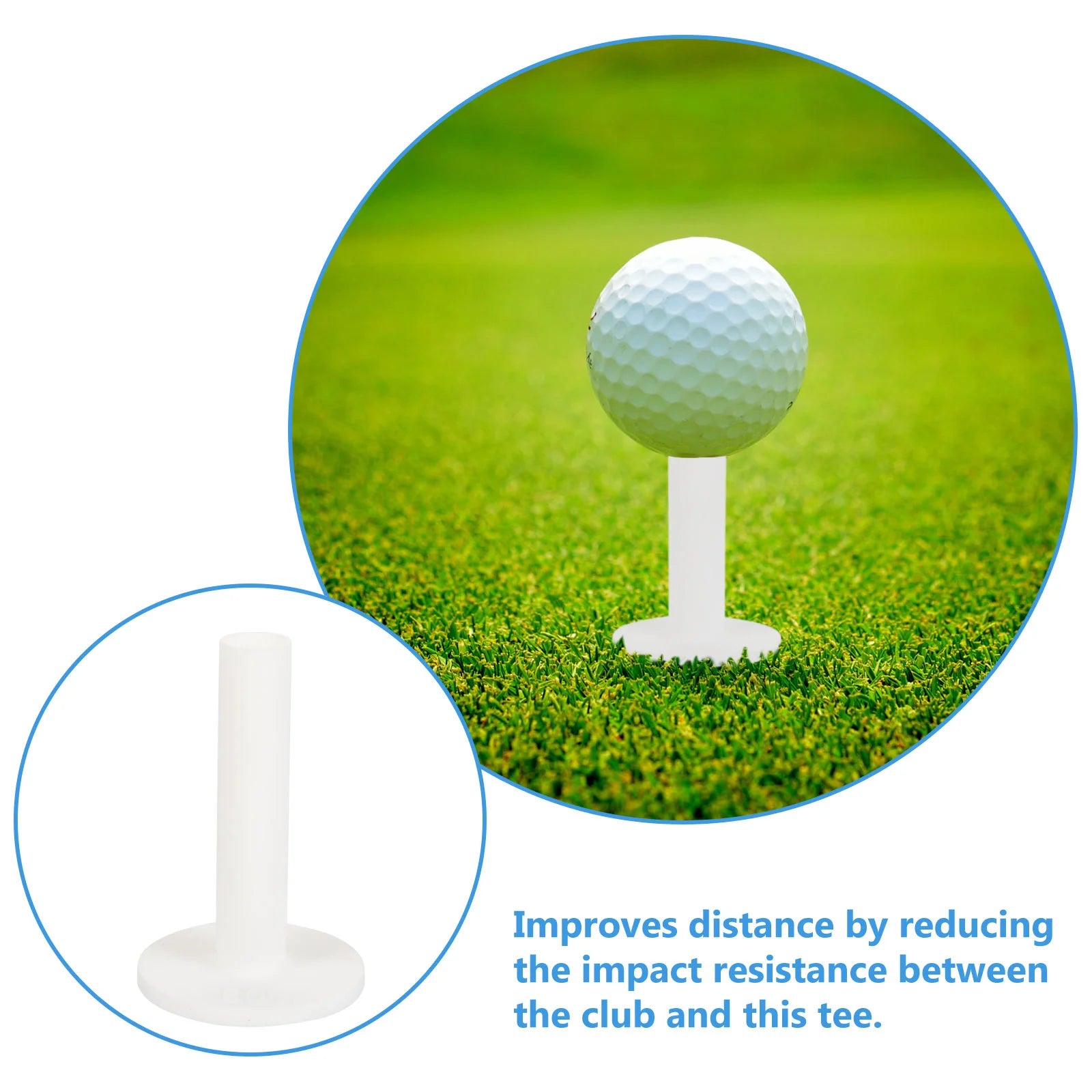 5 PC Flexible Silicone Golf Tees