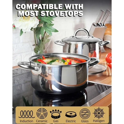 12-Piece Stainless Steel Cookware Set