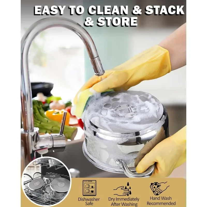 12-Piece Stainless Steel Cookware Set