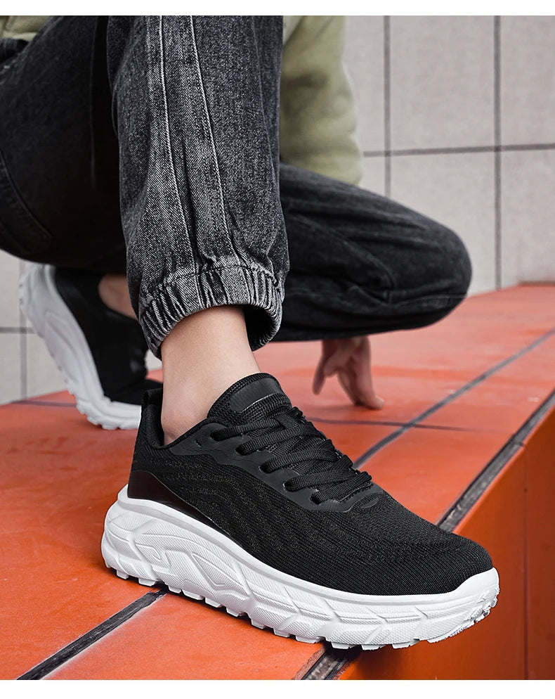 Schwarze, atmungsaktive, rutschfeste Damen-Laufschuhe