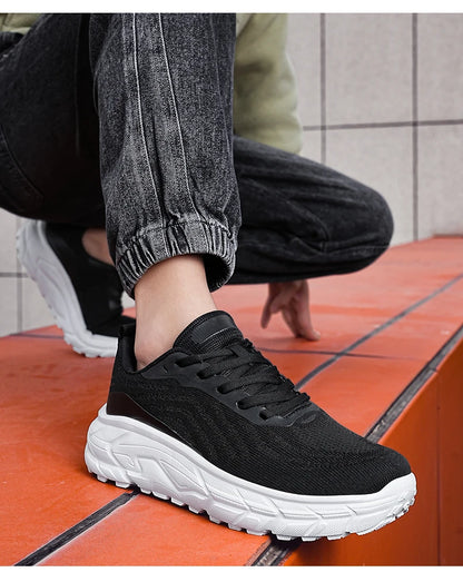 Schwarze, atmungsaktive, rutschfeste Damen-Laufschuhe