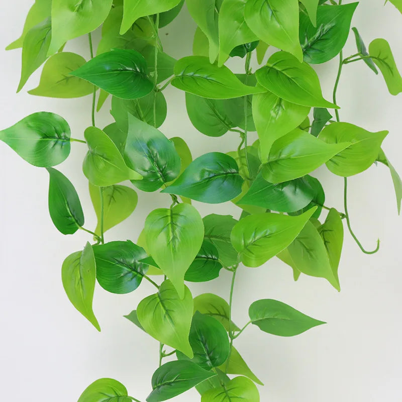 Artificial Hanging Plant Fake Ivy Leaves Vine Porch Garden Pot Indoor Outdoor Decor