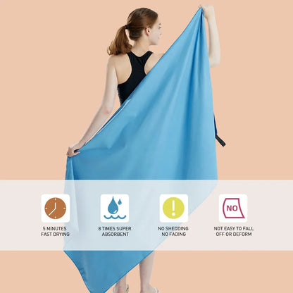 Mikrofaser-Handtuch, schnell trocknendes Handtuch für Schwimmen, Yoga, Fitnessstudio