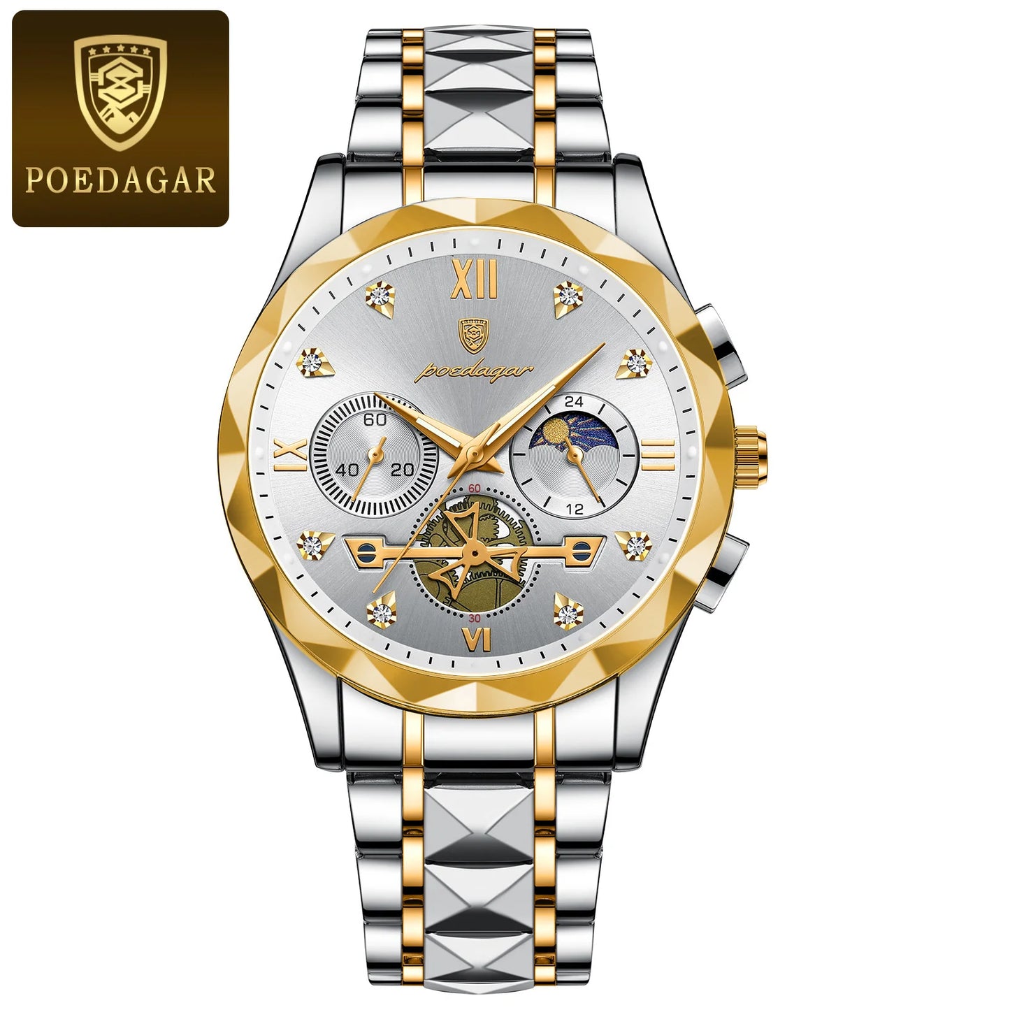 Men's Waterproof Luminous Stainless Steel Quartz Watch