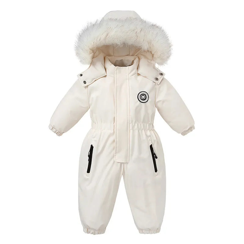 Cozy Winter Hooded Waterproof Jumpsuit for Babies