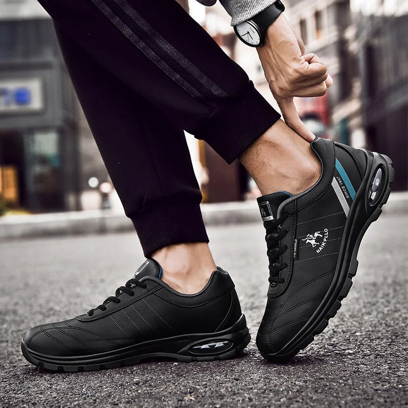 Men Leather Casual Shoes – Comfortable Sports Walking Sneaker