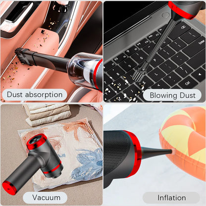 Powerful Wireless Mini Car Vacuum Cleaner - Handheld for Car/2-in-1 Blow for Home