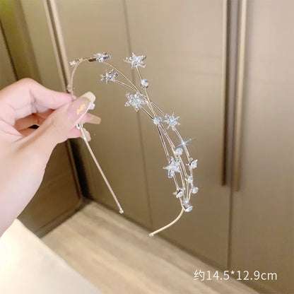 Bandes de cheveux en strass brillant pour femmes