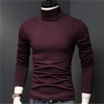 Pull col roulé décontracté pour homme – Hiver