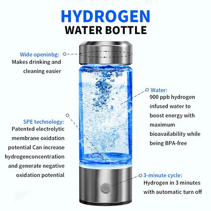 Portable Titanium Hydrogen-Rich Water Cup with Lonizer