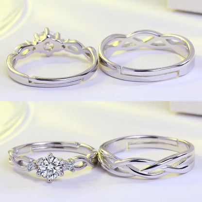 Couple Ring Vashiria Fashion silver color Jewelry