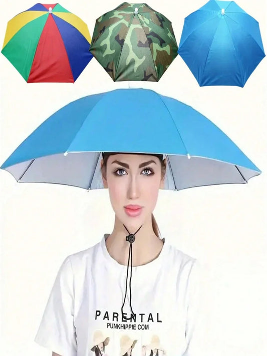 Lightweight Fishing Elastic Hat Umbrella - Golf Umbrella Hat